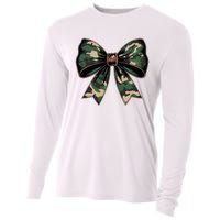 Camouflage Old Camo Bow Camo Coquette Bow Hunting Cooling Performance Long Sleeve Crew