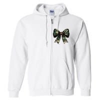 Camouflage Old Camo Bow Camo Coquette Bow Hunting Full Zip Hoodie