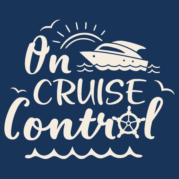 Cruise On Control Funny Boat Cruising Travel Summer Vacation 7 Panel Mesh Trucker Snapback Hat