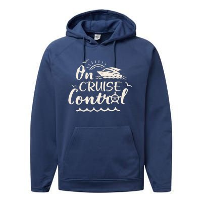 Cruise On Control Funny Boat Cruising Travel Summer Vacation Performance Fleece Hoodie