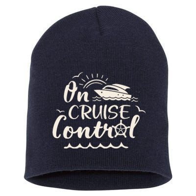 Cruise On Control Funny Boat Cruising Travel Summer Vacation Short Acrylic Beanie