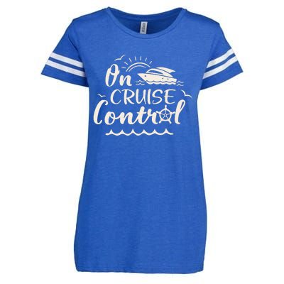 Cruise On Control Funny Boat Cruising Travel Summer Vacation Enza Ladies Jersey Football T-Shirt