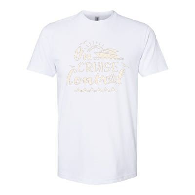 Cruise On Control Funny Boat Cruising Travel Summer Vacation Softstyle CVC T-Shirt