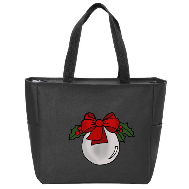 Christmas Ornament Zip Tote Bag