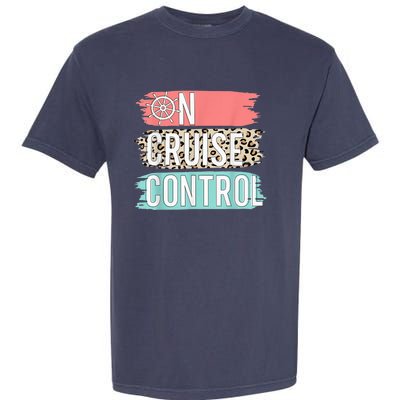 Control On Cruise Leopard Funny Summer Vacation Family Wo Garment-Dyed Heavyweight T-Shirt