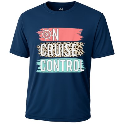 Control On Cruise Leopard Funny Summer Vacation Family Wo Cooling Performance Crew T-Shirt