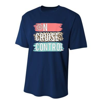 Control On Cruise Leopard Funny Summer Vacation Family Wo Performance Sprint T-Shirt