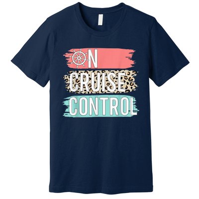 Control On Cruise Leopard Funny Summer Vacation Family Wo Premium T-Shirt