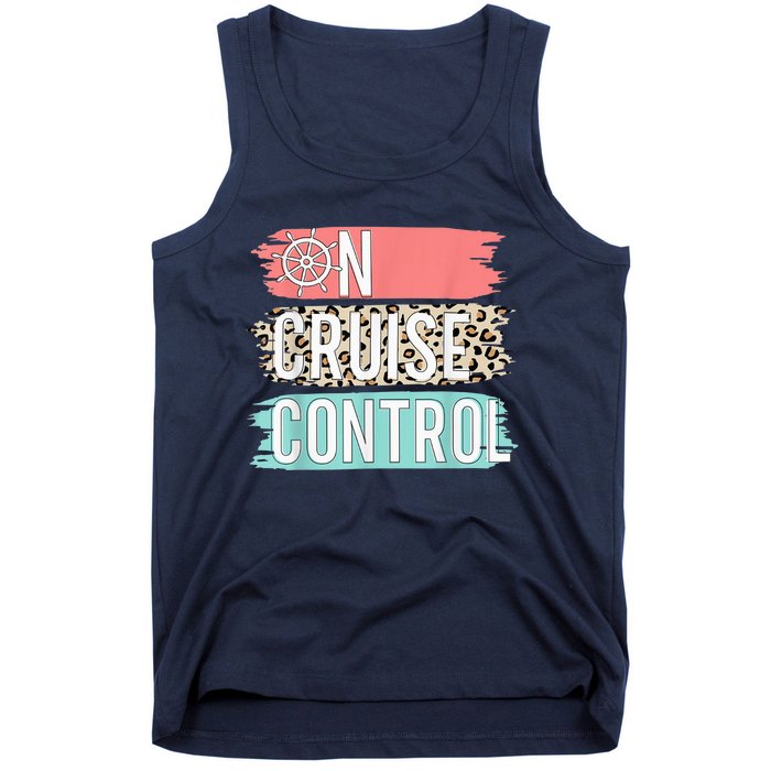 Control On Cruise Leopard Funny Summer Vacation Family Wo Tank Top