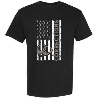 Correctional Officer Corrections Thin Silver Line Garment-Dyed Heavyweight T-Shirt