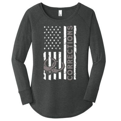 Correctional Officer Corrections Thin Silver Line Women's Perfect Tri Tunic Long Sleeve Shirt