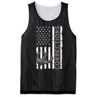 Correctional Officer Corrections Thin Silver Line Mesh Reversible Basketball Jersey Tank