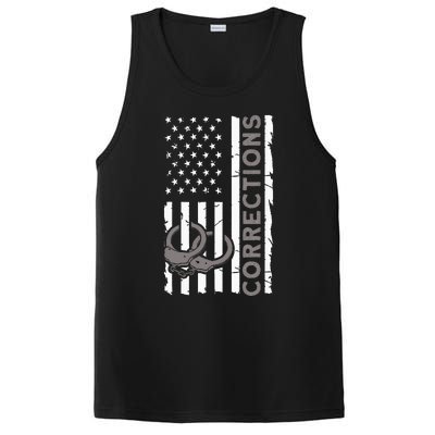 Correctional Officer Corrections Thin Silver Line PosiCharge Competitor Tank