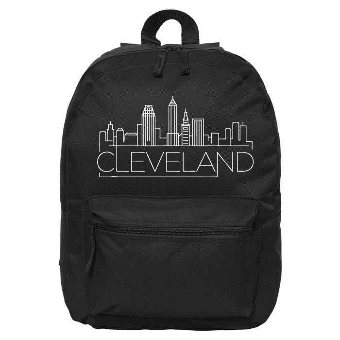 Cleveland Ohio City Skyline 16 in Basic Backpack