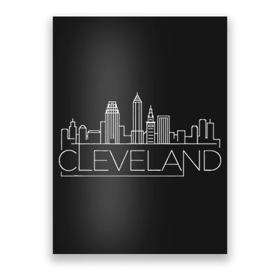 Cleveland Ohio City Skyline Poster