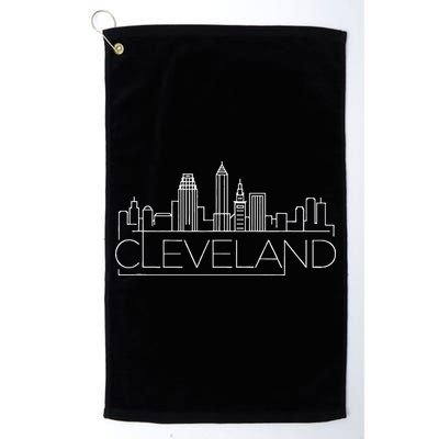 Cleveland Ohio City Skyline Golf Towel