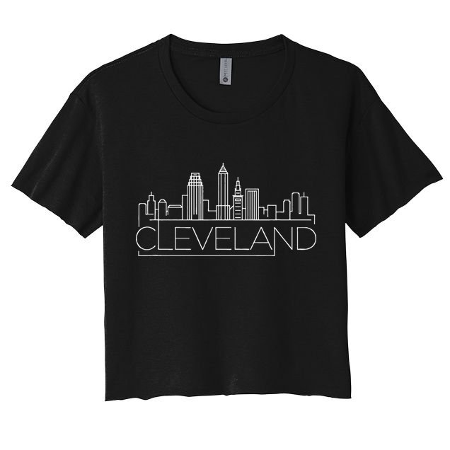 Cleveland Ohio City Skyline Crop Top