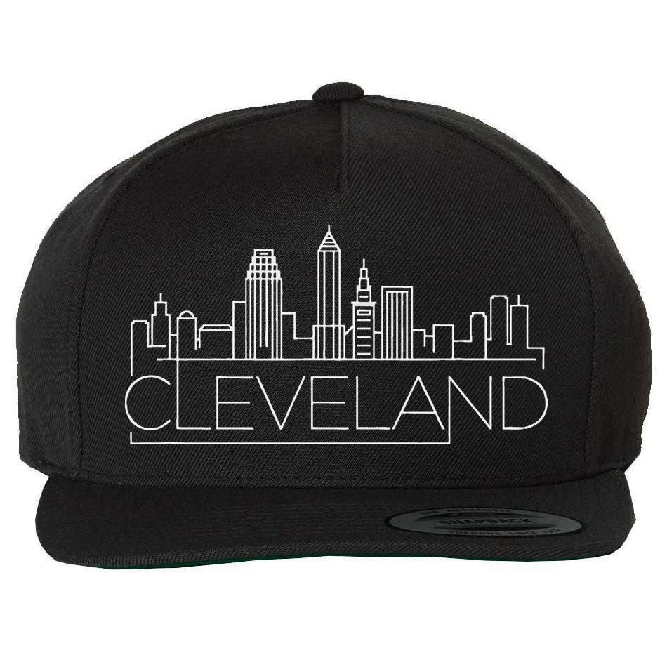 Cleveland Ohio City Skyline Wool Snapback Cap