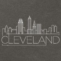 Cleveland Ohio City Skyline Cotton Canvas Backpack