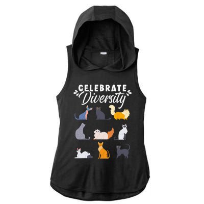 Cat Owner Cat Lover Cat Diversity Cute Cat Ladies PosiCharge Tri-Blend Wicking Draft Hoodie Tank