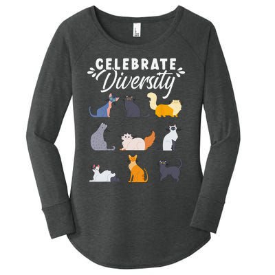 Cat Owner Cat Lover Cat Diversity Cute Cat Women's Perfect Tri Tunic Long Sleeve Shirt