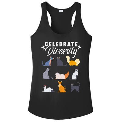 Cat Owner Cat Lover Cat Diversity Cute Cat Ladies PosiCharge Competitor Racerback Tank