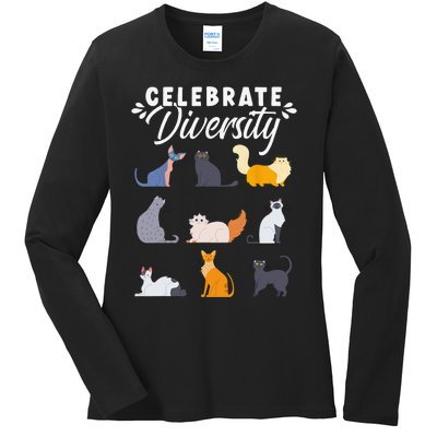 Cat Owner Cat Lover Cat Diversity Cute Cat Ladies Long Sleeve Shirt