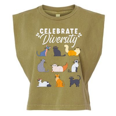 Cat Owner Cat Lover Cat Diversity Cute Cat Garment-Dyed Women's Muscle Tee