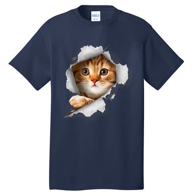 Cat, Orange Cat, Cat Torn Cloth, Kitten Tall T-Shirt