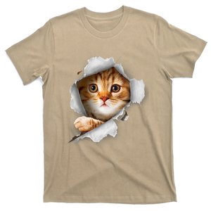 Cat, Orange Cat, Cat Torn Cloth, Kitten T-Shirt