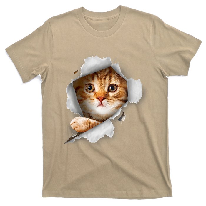 Cat, Orange Cat, Cat Torn Cloth, Kitten T-Shirt