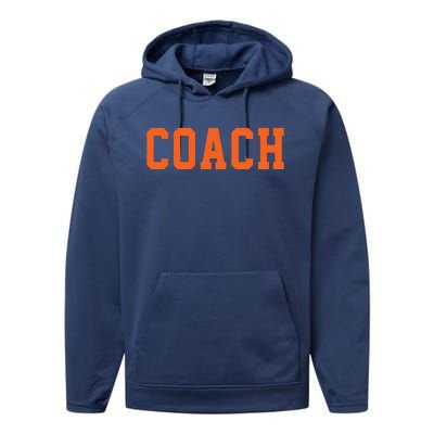 Coach Orange Performance Fleece Hoodie