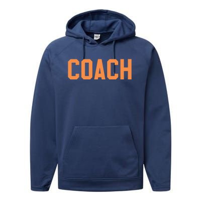 Coach Orange Performance Fleece Hoodie