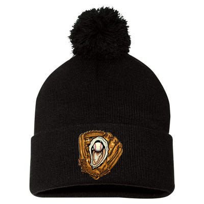 Chesapeake Oyster Catchers Logo Pom Pom 12in Knit Beanie