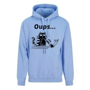 Cat Oups Coffee Funny Cool Cat With Sunglasses Unisex Surf Hoodie