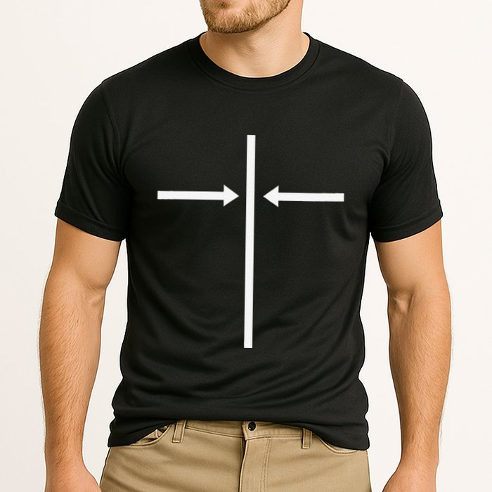 Centered On Christ Cross And Computer Icon Cooling Performance Crew T-Shirt