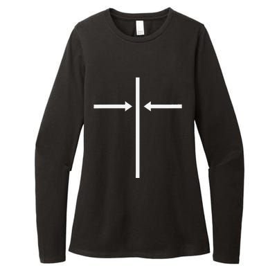 Centered On Christ Cross And Computer Icon Womens CVC Long Sleeve Shirt