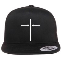 Centered On Christ Cross And Computer Icon Flat Bill Trucker Hat
