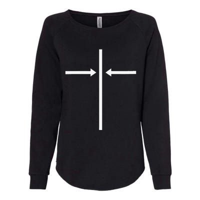 Centered On Christ Cross And Computer Icon Womens California Wash Sweatshirt