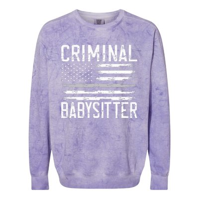 Correctional Officer Criminal Babysitter Thin Grey Line Colorblast Crewneck Sweatshirt