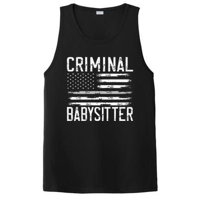 Correctional Officer Criminal Babysitter Thin Grey Line PosiCharge Competitor Tank