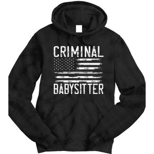 Correctional Officer Criminal Babysitter Thin Grey Line Tie Dye Hoodie