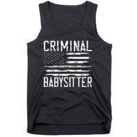 Correctional Officer Criminal Babysitter Thin Grey Line Tank Top