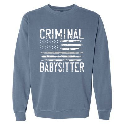 Correctional Officer Criminal Babysitter Thin Grey Line Garment-Dyed Sweatshirt