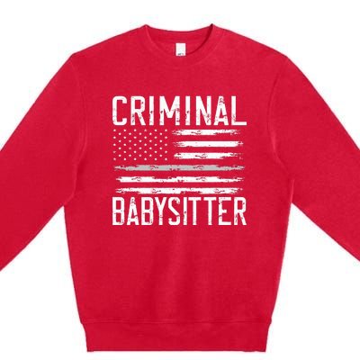 Correctional Officer Criminal Babysitter Thin Grey Line Premium Crewneck Sweatshirt