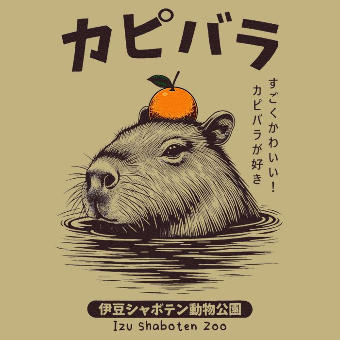 Capybara Onsen Capybara With Orange Capybara Lovers Mousepad