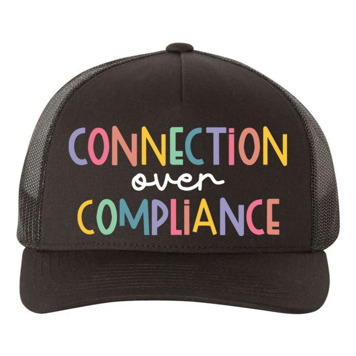 Connection Over Compliance Autism Awareness Month Yupoong Adult 5-Panel Trucker Hat