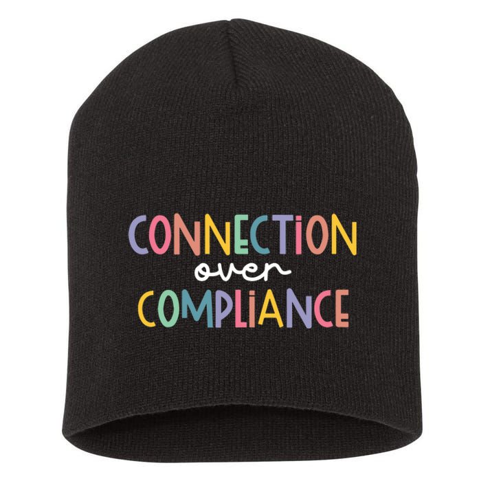 Connection Over Compliance Autism Awareness Month Short Acrylic Beanie