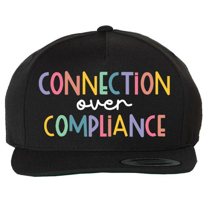 Connection Over Compliance Autism Awareness Month Wool Snapback Cap