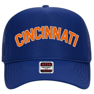 Cincinnati Ohio High Crown Mesh Back Trucker Hat